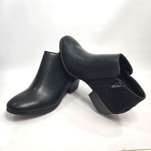 Style & Co Wiley Black Faux Leather Womens Booties 7W